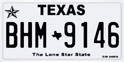 TX license plate BHM9146