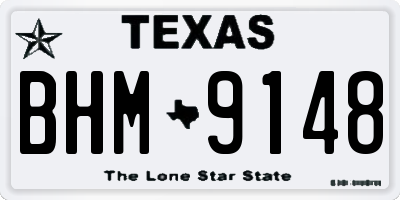 TX license plate BHM9148