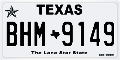 TX license plate BHM9149