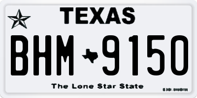TX license plate BHM9150