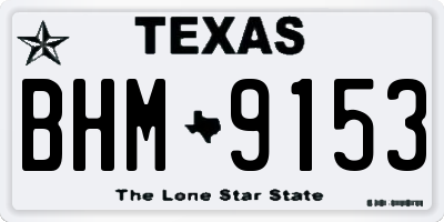 TX license plate BHM9153