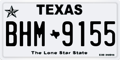 TX license plate BHM9155