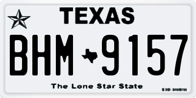 TX license plate BHM9157