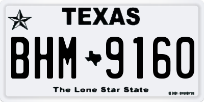 TX license plate BHM9160