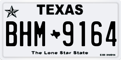TX license plate BHM9164