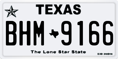 TX license plate BHM9166