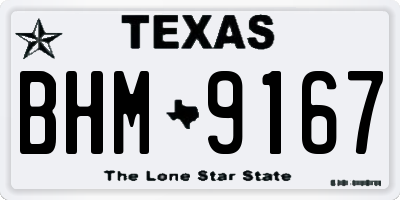 TX license plate BHM9167