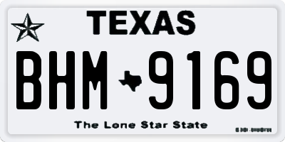 TX license plate BHM9169