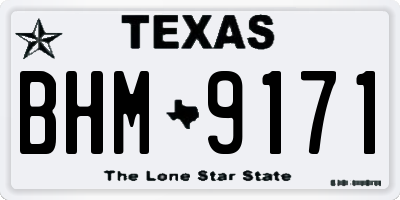 TX license plate BHM9171