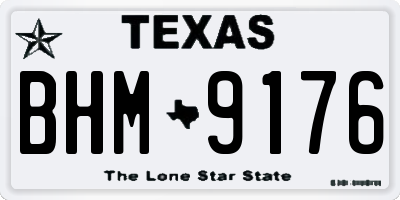 TX license plate BHM9176