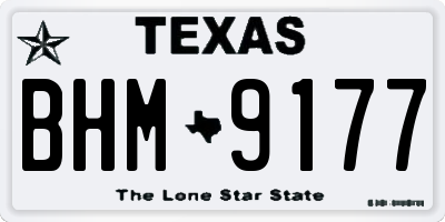 TX license plate BHM9177