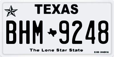 TX license plate BHM9248