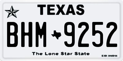 TX license plate BHM9252