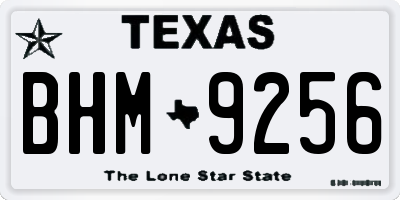 TX license plate BHM9256