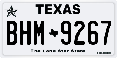 TX license plate BHM9267