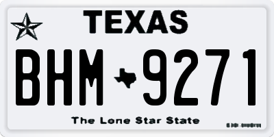 TX license plate BHM9271