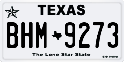 TX license plate BHM9273