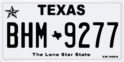 TX license plate BHM9277