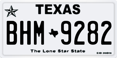TX license plate BHM9282
