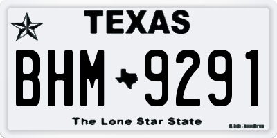 TX license plate BHM9291