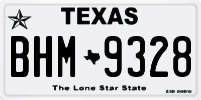 TX license plate BHM9328
