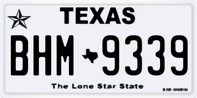 TX license plate BHM9339