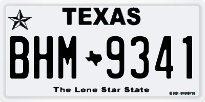 TX license plate BHM9341