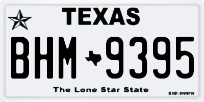 TX license plate BHM9395