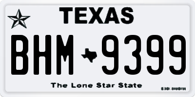 TX license plate BHM9399
