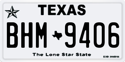 TX license plate BHM9406
