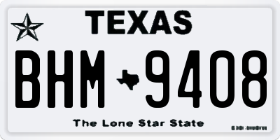 TX license plate BHM9408