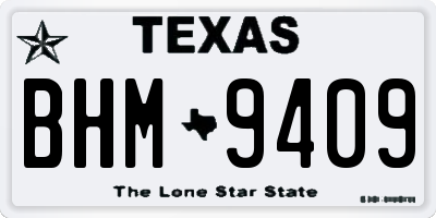 TX license plate BHM9409