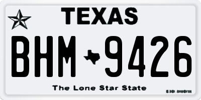 TX license plate BHM9426