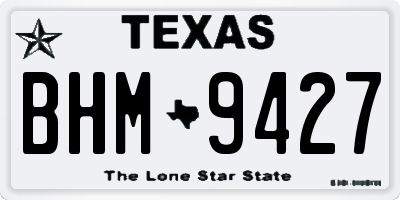 TX license plate BHM9427
