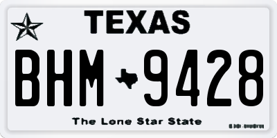 TX license plate BHM9428