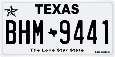 TX license plate BHM9441