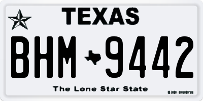 TX license plate BHM9442