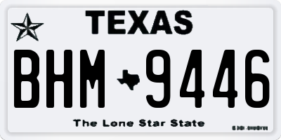 TX license plate BHM9446