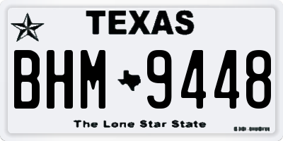 TX license plate BHM9448