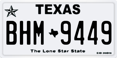 TX license plate BHM9449
