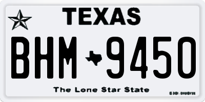 TX license plate BHM9450