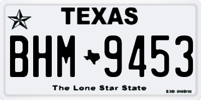 TX license plate BHM9453