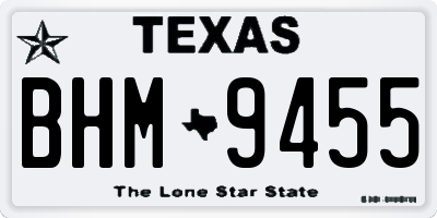 TX license plate BHM9455