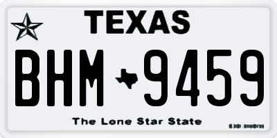 TX license plate BHM9459