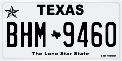 TX license plate BHM9460