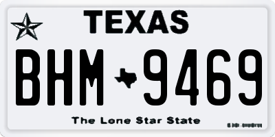 TX license plate BHM9469