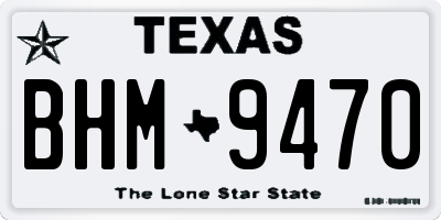 TX license plate BHM9470
