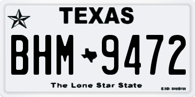 TX license plate BHM9472