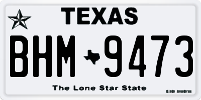 TX license plate BHM9473
