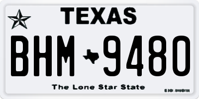 TX license plate BHM9480